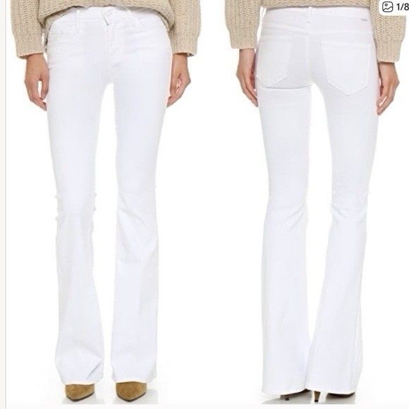 Mother Jeans The Cruiser White Flared Sz 25 - Picture 2 of 16